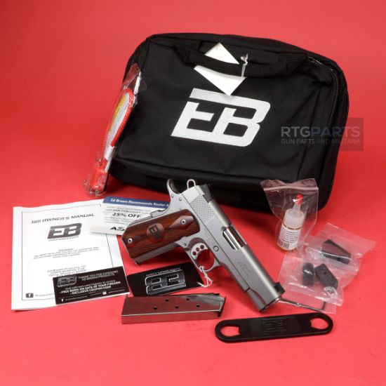 Ed Brown, Kobra Carry 25th Anniversary, Semi-automatic, 1911, Commander Size, Bobtail Frame, 45 ACP, 4.25" Barrel, Cocobolo Grips, Thumb Safety, Front Night Sight, Stainless Steel, Silver, 7 Rounds, 2 Magazines, 800732700779, FFL-ED-BROWN-KC-SS-25, RTG Parts