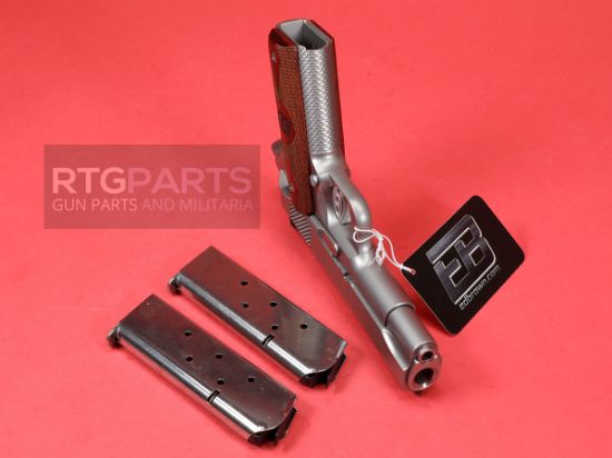 Ed Brown, Kobra Carry 25th Anniversary, Semi-automatic, 1911, Commander Size, Bobtail Frame, 45 ACP, 4.25" Barrel, Cocobolo Grips, Thumb Safety, Front Night Sight, Stainless Steel, Silver, 7 Rounds, 2 Magazines, 800732700779, FFL-ED-BROWN-KC-SS-25, RTG Parts