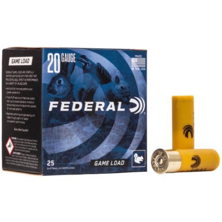 Federal, Game Load, 20 Gauge, 2.75", #7.5, 2.5 Dram, .875oz, Shotshell, 25 Round Box 25rd, 029465072773, AMMO-H20075, RTG Parts
