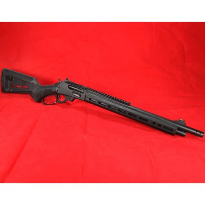 Marlin Firearms, 1895, Dark Series, Lever Action Rifle, 45-70 Government, 16.17" Barrel, Threaded 11/16-24, Polished Radial Muzzle Brake, Black Satin Finish, Black, Picatinny Rail, M-LOK Handguard, Fiber Optic Front Sight with Tritium Ring, Adjustable Ghost Ring Rear Sight, Mid-Size Lever, 5 Rounds, 736676709014, FFL-MARLIN-70901, RTG Parts
