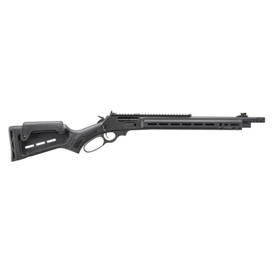 Marlin Firearms, 1895, Dark Series, Lever Action Rifle, 45-70 Government, 16.17" Barrel, Threaded 11/16-24, Polished Radial Muzzle Brake, Black Satin Finish, Black, Picatinny Rail, M-LOK Handguard, Fiber Optic Front Sight with Tritium Ring, Adjustable Ghost Ring Rear Sight, Mid-Size Lever, 5 Rounds, 736676709014, FFL-MARLIN-70901, RTG Parts