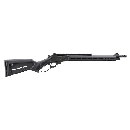 Marlin Firearms, 336 Dark Series, Lever Action Rifle, 30-30 Winchester, 16.17" Barrel, 5/8-24 Thread Pitch, Radial Muzzle Brake, Satin Finish, Black, Picatinny Rail, M-LOK Handguard, Fiber Optic Front Sight with Tritium Ring, Adjustable Ghost Ring Rear Sight, Mid-Size Lever, 5 Rounds, 736676709021, FFL-MARLIN-70902, RTG Parts
