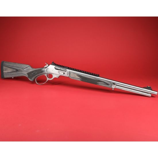 Marlin Firearms, 1895 SBL Lever Action Rifle, 45-70 Government, 19" Cold Hammer-Forged Stainless Steel Threaded Barrel, Polished Stainless Finish, Gray Laminate Stock, Fiber Optic Front Sight with Tritium Ring, Adjustable Ghost Ring Rear Aperture, Full-length Picatinny Rail, 6 Round Tubular Magazine, 736676704781, FFL-MARLIN-70478, RTG Parts