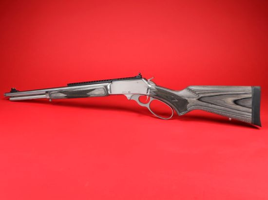 Marlin Firearms, 1895 SBL Lever Action Rifle, 45-70 Government, 19" Cold Hammer-Forged Stainless Steel Threaded Barrel, Polished Stainless Finish, Gray Laminate Stock, Fiber Optic Front Sight with Tritium Ring, Adjustable Ghost Ring Rear Aperture, Full-length Picatinny Rail, 6 Round Tubular Magazine, 736676704781, FFL-MARLIN-70478, RTG Parts