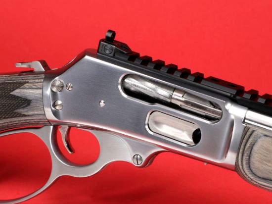 Marlin Firearms, 1895 SBL Lever Action Rifle, 45-70 Government, 19" Cold Hammer-Forged Stainless Steel Threaded Barrel, Polished Stainless Finish, Gray Laminate Stock, Fiber Optic Front Sight with Tritium Ring, Adjustable Ghost Ring Rear Aperture, Full-length Picatinny Rail, 6 Round Tubular Magazine, 736676704781, FFL-MARLIN-70478, RTG Parts