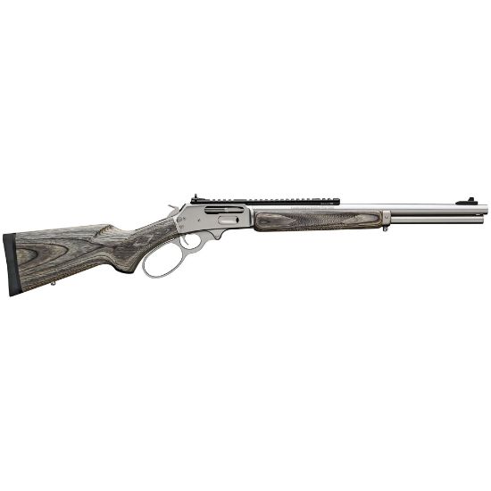 Marlin Firearms, 1895 SBL Lever Action Rifle, 45-70 Government, 19" Cold Hammer-Forged Stainless Steel Threaded Barrel, Polished Stainless Finish, Gray Laminate Stock, Fiber Optic Front Sight with Tritium Ring, Adjustable Ghost Ring Rear Aperture, Full-length Picatinny Rail, 6 Round Tubular Magazine, 736676704781, FFL-MARLIN-70478, RTG Parts