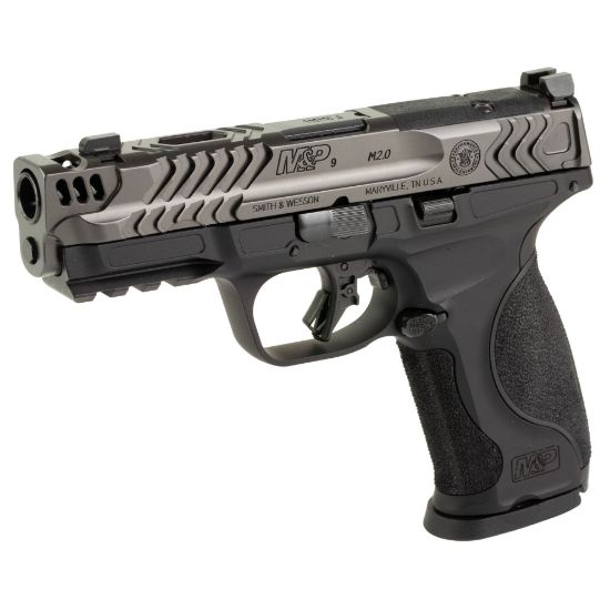 Smith & Wesson, M&P M2.0 Metal, Aluminum Framed Pistol, Full Size, 9MM, 4.22 Ported Barrel, Armornite Finish, Gray, Front Night Sight, Blacked Out Rear Sight, No Manual Safety, Interchangeable Grip Inserts, Optic Ready, Two 17rd Magazines, 022188895742, FFL-SW-13987, RTG Parts