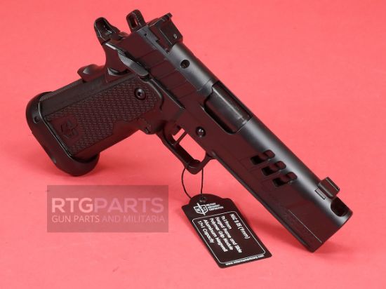 Military Arms Corporation, MAC 9 Double Stack, Full Size, 9MM, 5" Compensated Barrel, QPD Finish, Black, 11 Degree Target Crown, AGENCY AOS Optics Cut, Blade Front and Adjustable Rear Sights, Two 17rd Magazines, 810162050344, FFL-MAC-12500016-810162050344, RTG Parts