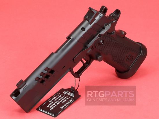 Military Arms Corporation, MAC 9 Double Stack, Full Size, 9MM, 5" Compensated Barrel, QPD Finish, Black, 11 Degree Target Crown, AGENCY AOS Optics Cut, Blade Front and Adjustable Rear Sights, Two 17rd Magazines, 810162050344, FFL-MAC-12500016-810162050344, RTG Parts