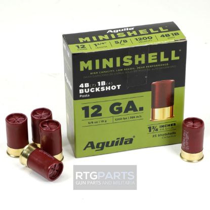 Picture of AGUILA MINISHELL 12GA 1.75 INCH #1 & #4 BUCKSHOT MIX, 25RD BOX