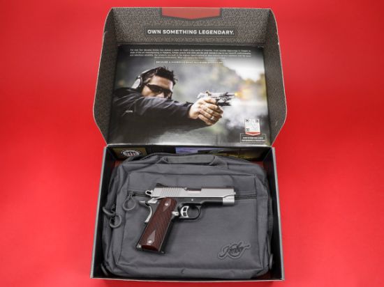 Kimber America, Pro CDP II, Semi-automatic, 1911, Compact, 45 ACP, 4" Barrel, Matte Finish, Black Frame, Silver Slide, Rosewood Grips, Ambidextrous, Manual Safety, Tritium Night Sights, 7 Rounds, 669278320557, FFL-KIMBER-3200055CA, RTG Parts