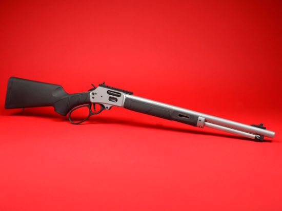 Smith & Wesson, 1854, Lever Action Rifle, 44 Magnum, 19.25" Threaded Barrel, 11/16-24 Thread Pitch, Satin Finish, Stainless Steel, Black Synthetic Stock, M-LOK Handguard, XS Ghost Ring Rear Sight, Gold Bead Front Sight, Cross Bolt Safety, 9 Rounds, 022188896862, FFL-SW-13812, RTG Parts
