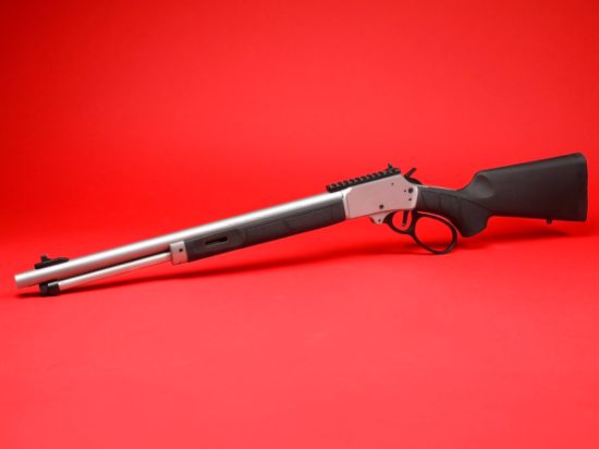 Smith & Wesson, 1854, Lever Action Rifle, 44 Magnum, 19.25" Threaded Barrel, 11/16-24 Thread Pitch, Satin Finish, Stainless Steel, Black Synthetic Stock, M-LOK Handguard, XS Ghost Ring Rear Sight, Gold Bead Front Sight, Cross Bolt Safety, 9 Rounds, 022188896862, FFL-SW-13812, RTG Parts