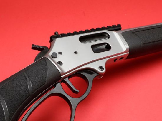 Smith & Wesson, 1854, Lever Action Rifle, 44 Magnum, 19.25" Threaded Barrel, 11/16-24 Thread Pitch, Satin Finish, Stainless Steel, Black Synthetic Stock, M-LOK Handguard, XS Ghost Ring Rear Sight, Gold Bead Front Sight, Cross Bolt Safety, 9 Rounds, 022188896862, FFL-SW-13812, RTG Parts