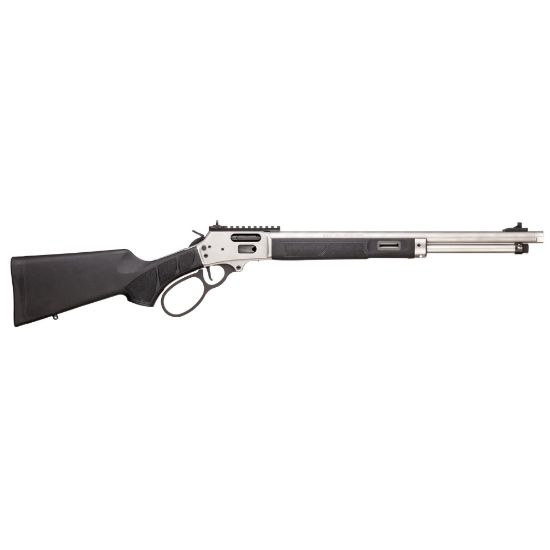 Smith & Wesson, 1854, Lever Action Rifle, 44 Magnum, 19.25" Threaded Barrel, 11/16-24 Thread Pitch, Satin Finish, Stainless Steel, Black Synthetic Stock, M-LOK Handguard, XS Ghost Ring Rear Sight, Gold Bead Front Sight, Cross Bolt Safety, 9 Rounds, 022188896862, FFL-SW-13812, RTG Parts