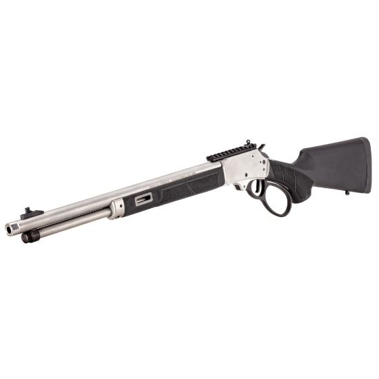 Smith & Wesson, 1854, Lever Action Rifle, 44 Magnum, 19.25" Threaded Barrel, 11/16-24 Thread Pitch, Satin Finish, Stainless Steel, Black Synthetic Stock, M-LOK Handguard, XS Ghost Ring Rear Sight, Gold Bead Front Sight, Cross Bolt Safety, 9 Rounds, 022188896862, FFL-SW-13812, RTG Parts