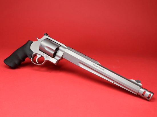 Smith & Wesson, Model 500, Comped Hunter, Performance Center, Double Action/Single Action, X-Frame, 500 S&W, 10.5" Barrel, Stainless Steel, Silver, Rubber Grips, Adjustable Rear Sight, 5 Rounds, Performance Center Tuned Action, 022188702316, FFL-SW-170231, RTG Parts