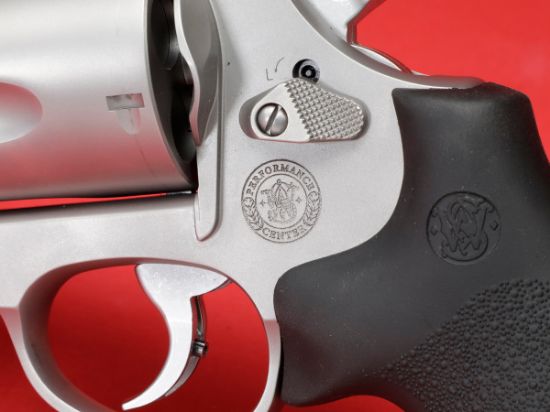 Smith & Wesson, Model 500, Comped Hunter, Performance Center, Double Action/Single Action, X-Frame, 500 S&W, 10.5" Barrel, Stainless Steel, Silver, Rubber Grips, Adjustable Rear Sight, 5 Rounds, Performance Center Tuned Action, 022188702316, FFL-SW-170231, RTG Parts