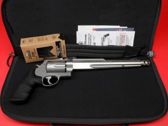 Smith & Wesson, Model 500, Comped Hunter, Performance Center, Double Action/Single Action, X-Frame, 500 S&W, 10.5" Barrel, Stainless Steel, Silver, Rubber Grips, Adjustable Rear Sight, 5 Rounds, Performance Center Tuned Action, 022188702316, FFL-SW-170231, RTG Parts