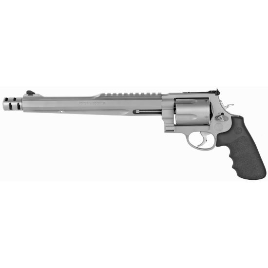 Smith & Wesson, Model 500, Comped Hunter, Performance Center, Double Action/Single Action, X-Frame, 500 S&W, 10.5" Barrel, Stainless Steel, Silver, Rubber Grips, Adjustable Rear Sight, 5 Rounds, Performance Center Tuned Action, 022188702316, FFL-SW-170231, RTG Parts