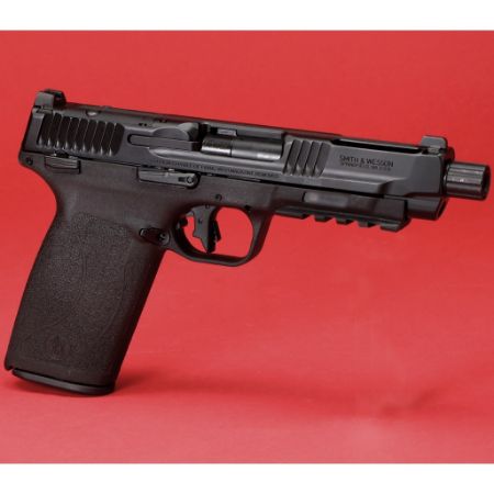 Smith & Wesson, M&P, Semi-automatic, Internal Hammer Fired, Full Size, 5.7X28MM, 5" Threaded Barrel, Optics Ready, Manual Thumb Safety, Optic Height Sights, Black, 22 Rounds, 2 Magazines, 022188891218, FFL-SW-13347, RTG Parts