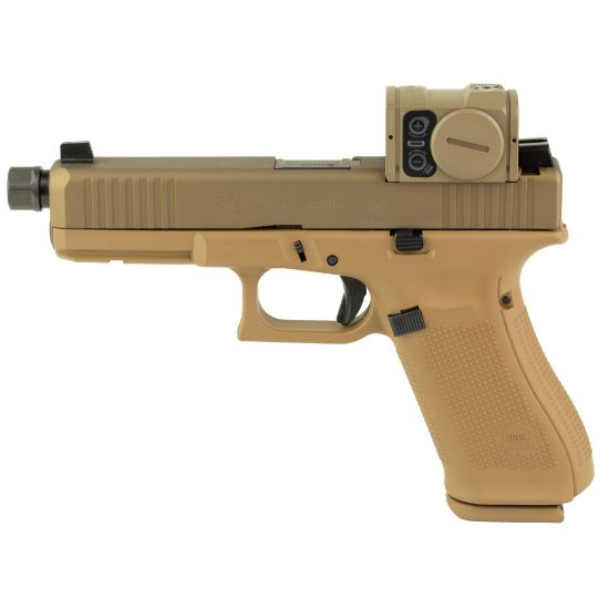 GLOCK, 17 Gen 5, Model CK, FDE, Full Size, 9MM, Aimpoint ACRO P-2 3.5MOA Included, Zaffiri Precision Threaded Barrel, Suppressor Height Sights, Ambidextrous Slide Stop Lever, Flared Mag Well, No Finger Grooves, Front Serrations, Optics Ready Slide, Laser Stippled Grip, Three 17rd Mags, Will Only Accept Aimpoint ACRO Footprint Optics, 810188101259, FFL-GLOCK-PA175S204NCKFDESCT, RTG Parts