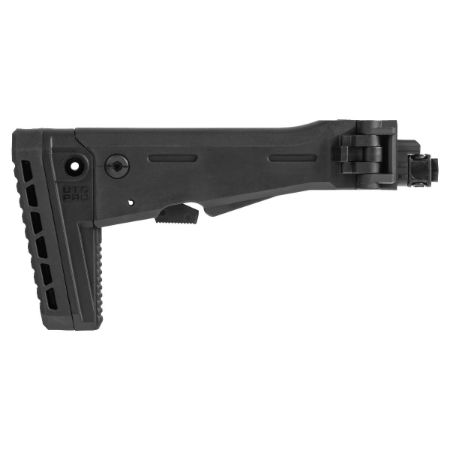 UTG PRO AK Side Folding Stock, AK47 AKM, for Standard Straight Tang Receivers, Stamped Single Tang Receiver Trunnion, AKK-RBU47FS01, RTG Parts
