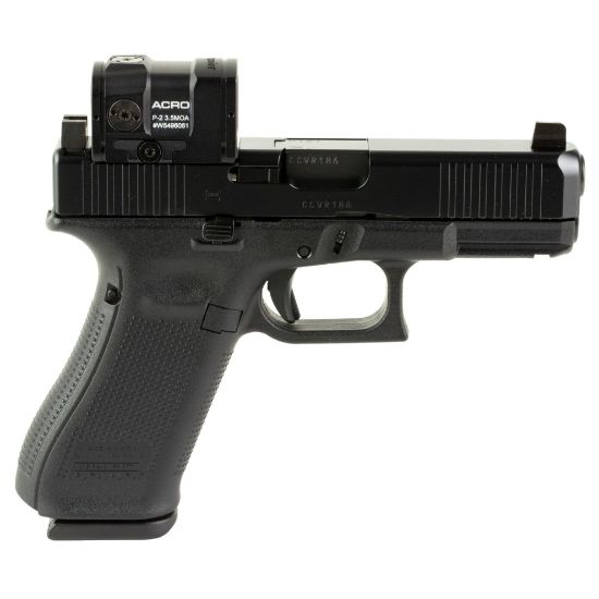 GLOCK, 45 M.O.S., Semi-automatic, Striker Fired, Polymer Framed Pistol, Compact, 9MM, 4.02" Barrel, DLC Finish, Black, Interchangeable Backstraps, Ameriglo Suppressor Sights, Two 17rd Magazines, Includes Aimpoint ACRO P-2, 764503059087, FFL-GLOCK-PA455S303MOS7A1, RTG Parts