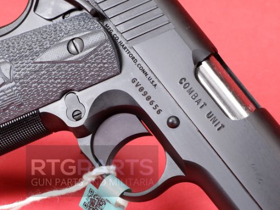 	Colt's Manufacturing, Combat Unit Government, 1911, Semi-automatic, Metal Frame Pistol, Full Size, 45ACP, 5" Barrel, Matte Finish, Steel Construction, G10, Adjustable Sights, 1 8rd Magazine, 098289111609, FFL-COLT-O4042CS, RTG Parts