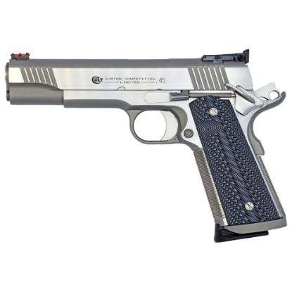 Colt's Manufacturing, Custom Competition SS, Semi-automatic, Metal Frame Pistol, Full Size, 45ACP, 5" National Match Barrel, Steel, Stainless Finish, Fiber Optic Front Sight, Bomar Style Rear Sight, 7 Rounds, Series 70, 098289111791, FFL-COLT-o1070CS, RTG Parts