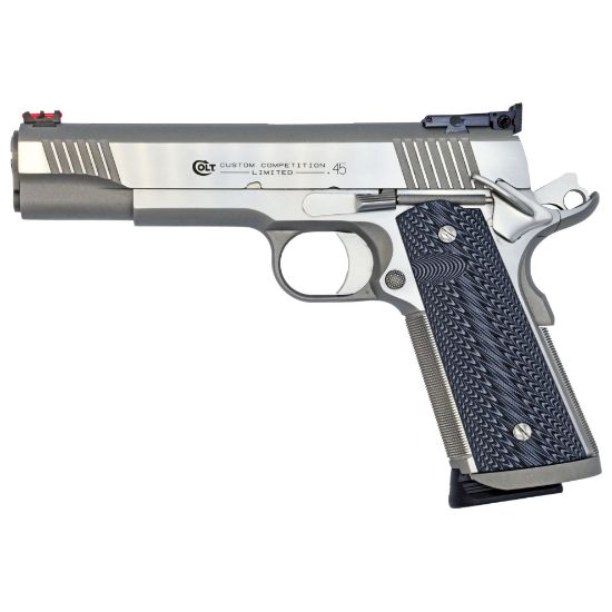 Colt's Manufacturing, Custom Competition SS, Semi-automatic, Metal Frame Pistol, Full Size, 45ACP, 5" National Match Barrel, Steel, Stainless Finish, Fiber Optic Front Sight, Bomar Style Rear Sight, 7 Rounds, Series 70, 098289111791, FFL-COLT-o1070CS, RTG Parts
