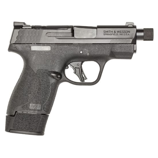 Smith & Wesson, M&P9 Shield Plus, Striker Fired, Semi-automatic, Polymer Framed Pistol, Micro-Compact, 9MM, 3.7" Barrel, Threaded 1/2X28, Armornite Finish, Black, Front Night Sight, Blacked Out Rear Sight, No Manual Safety, Optics Ready, 3 Magazines 10rd 13rd 15rd, 022188897807, FFL-SW-14095, RTG Parts
