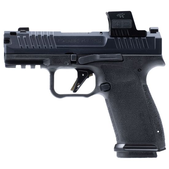 CANIK, METE MC9 Prime With MeCanik M04 Red Dot, Compact, 9MM, 3.64" Barrel, Compensated Slide and Barrel with Blast Chamber, Night Sights, Optics Ready, Matte Finish, Black, Two 17rd Magazines, 787450948730, FFL-CANIK-HG8328V-N, RTG Parts