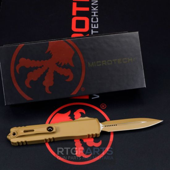 Picture of MICROTECH ULTRATECH GEN III ZBP OTF AUTOMATIC KNIFE, CERAKOTE RAL-8000, 3.5" M390 D/E DAGGER, 1122-1CRA