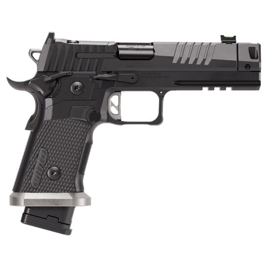 Sig Sauer, P211, Semi-automatic, Single Action Only, Metal Frame Pistol, Full Size, 9MM, 4.4" Barrel, MACH3D Compensator, Nitron Finish, Black, Sig-Loc Pro Footprint Optics Ready Slide, Fiber Optic Sights, Flared Magwell, 3 Magazines, (2)-21 Round & (1)-23 Round, 798681728077, FFL-SIG-211F-9-GTO, RTG Parts