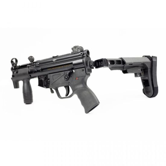 SAMSON B.R.E. FOLDING BUFFERLESS RECEIVER EXTENSION WITH MP5K SP5K SP89 END CAP AND BUFFER, BLACK, HK33, 850059556733, SAM-04-06164-01, RTG Parts