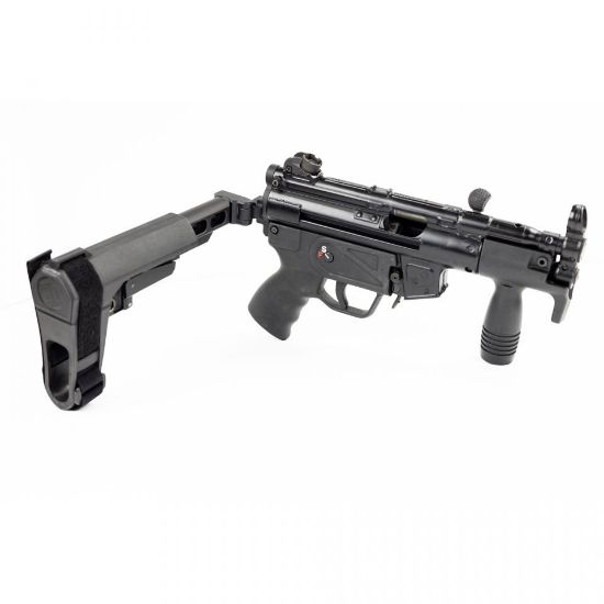 SAMSON B.R.E. FOLDING BUFFERLESS RECEIVER EXTENSION WITH MP5K SP5K SP89 END CAP AND BUFFER, BLACK, HK33, 850059556733, SAM-04-06164-01, RTG Parts