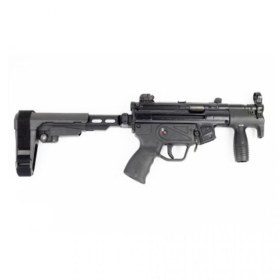 SAMSON B.R.E. FOLDING BUFFERLESS RECEIVER EXTENSION WITH MP5K SP5K SP89 END CAP AND BUFFER, BLACK, HK33, 850059556733, SAM-04-06164-01, RTG Parts