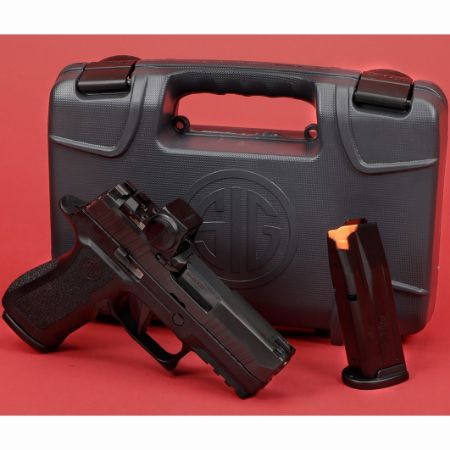 Sig Sauer, P320XC, X-Compact, Striker Fired, Semi-automatic, Polymer Frame Pistol, 9MM, 3.6" Barrel, Nitron Finish, Black, ROMEO-X Reflex Sight, Modular X Grip, XRAY3 Night Sights, XSeries Flat Trigger, Two 15rd Magazines, 798681691722, 320XC-9-BXR3-RXX, RTG Parts