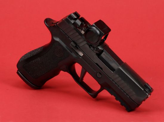 Sig Sauer, P320XC, X-Compact, Striker Fired, Semi-automatic, Polymer Frame Pistol, 9MM, 3.6" Barrel, Nitron Finish, Black, ROMEO-X Reflex Sight, Modular X Grip, XRAY3 Night Sights, XSeries Flat Trigger, Two 15rd Magazines, 798681691722, 320XC-9-BXR3-RXX, RTG Parts