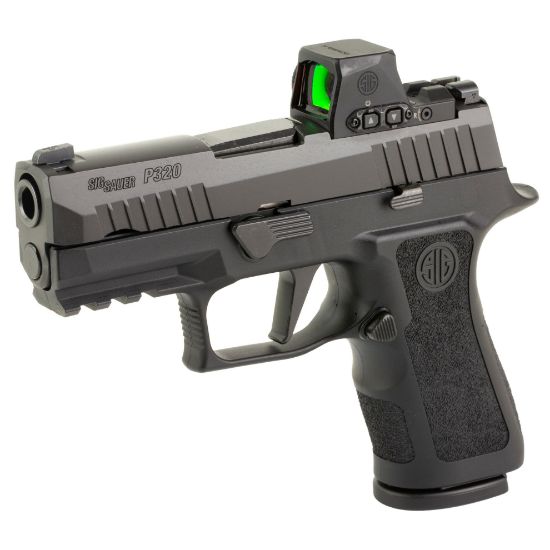 Sig Sauer, P320XC, X-Compact, Striker Fired, Semi-automatic, Polymer Frame Pistol, 9MM, 3.6" Barrel, Nitron Finish, Black, ROMEO-X Reflex Sight, Modular X Grip, XRAY3 Night Sights, XSeries Flat Trigger, Two 15rd Magazines, 798681691722, 320XC-9-BXR3-RXX, RTG Parts