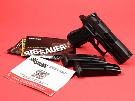 Sig Sauer, P320XC, X-Compact, Striker Fired, Semi-automatic, Polymer Frame Pistol, 9MM, 3.6" Barrel, Nitron Finish, Black, Modular X Grip, XRAY3 Night Sights, XSeries Flat Trigger, Optics Ready w/ R2 Base Plate, Two 15rd Magazines, 798681691722, 320XC-9-BXR3-RXX, RTG Parts