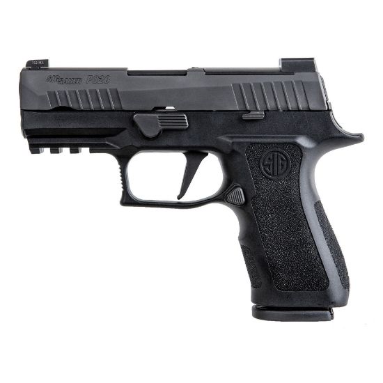 Sig Sauer, P320XC, X-Compact, Striker Fired, Semi-automatic, Polymer Frame Pistol, 9MM, 3.6" Barrel, Nitron Finish, Black, Modular X Grip, XRAY3 Night Sights, XSeries Flat Trigger, Optics Ready w/ R2 Base Plate, Two 15rd Magazines, 798681691722, 320XC-9-BXR3-RXX, RTG Parts