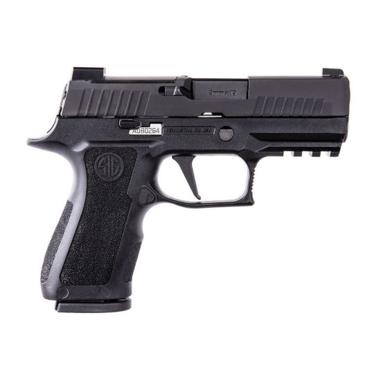Sig Sauer, P320XC, X-Compact, Striker Fired, Semi-automatic, Polymer Frame Pistol, 9MM, 3.6" Barrel, Nitron Finish, Black, Modular X Grip, XRAY3 Night Sights, XSeries Flat Trigger, Optics Ready w/ R2 Base Plate, Two 15rd Magazines, 798681691722, 320XC-9-BXR3-RXX, RTG Parts