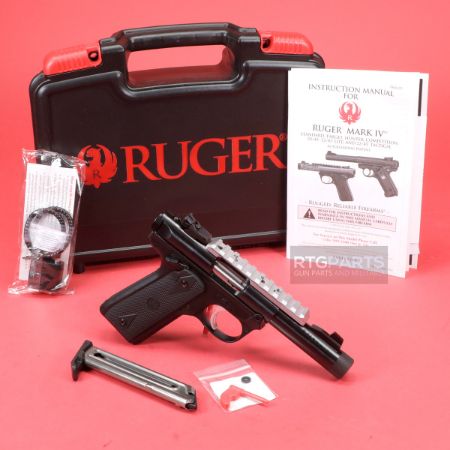 Picture of RUGER MARK IV 22/45 22LR 4.4" BLACK OPTICS READY 2XMAGS