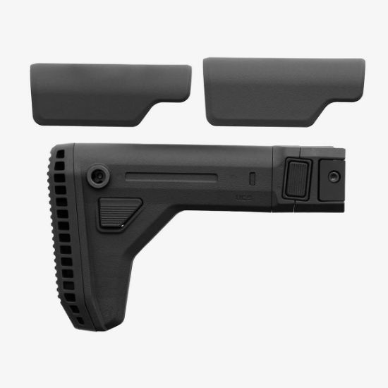 Magpul UCS Black, Universal Carbine Stock (UCS), Fits 1913 Picatinny Rail, Side Folding, Adjustable Length of Pull, Matte Finish, Magpul Industries, 840815149262, MP-MAG1441-BLK, RTG Parts