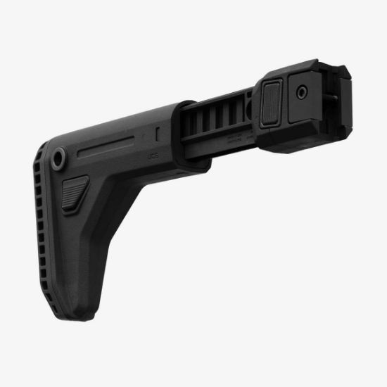 Magpul UCS Black, Universal Carbine Stock (UCS), Fits 1913 Picatinny Rail, Side Folding, Adjustable Length of Pull, Matte Finish, Magpul Industries, 840815149262, MP-MAG1441-BLK, RTG Parts