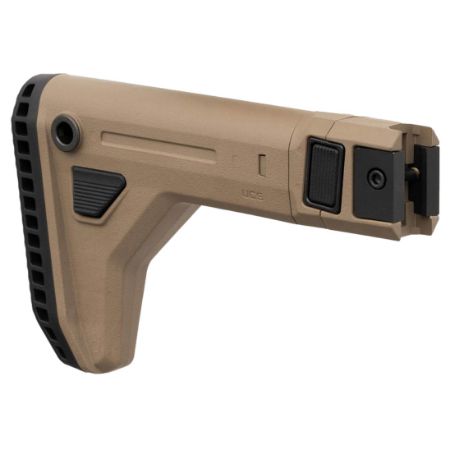 Magpul UCS FDE, Universal Carbine Stock (UCS), Fits 1913 Picatinny Rail, Side Folding, Adjustable Length of Pull, Matte Finish, Flat Dark Earth, Magpul Industries, 840815149279, MP-MAG1441-FDE, RTG Parts