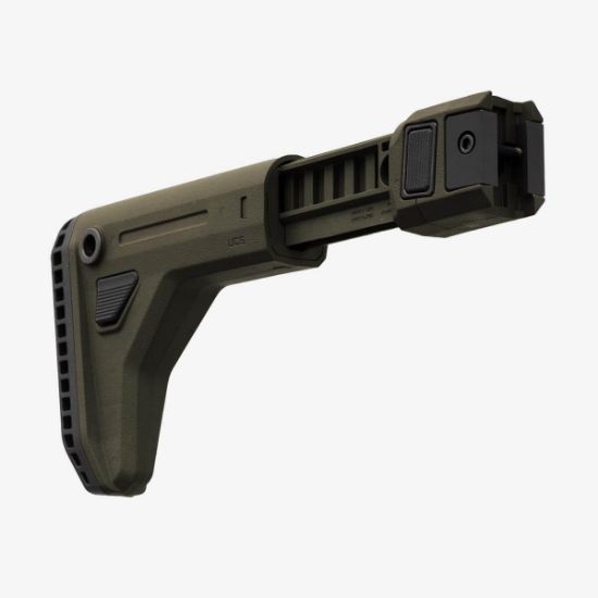 Magpul UCS ODG, Universal Carbine Stock (UCS), Fits 1913 Picatinny Rail, Side Folding, Adjustable Length of Pull, Matte Finish, Flat Dark Earth, Magpul Industries, 840815149286, MP-MAG1441-ODG, RTG Parts