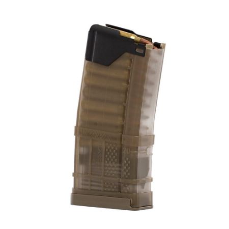 Lancer L5AWM GEN2 20rd TDE, 223 Remington/556NATO, Fits AR M4 M16 Rifles, 20 Round Magazine, Polymer, Translucent Dark Earth, 738435622299, LS-L5-G2-20-TDE, RTG Parts